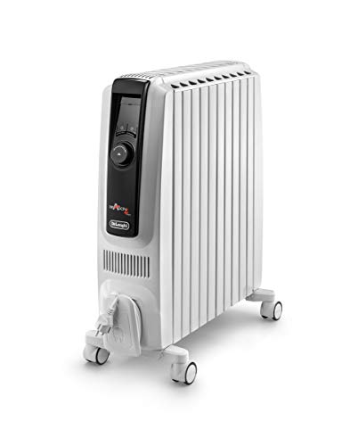 De'Longhi Radiador 2500 W, termostato de ambiente digital, pantalla LCD, función ECO y alto rendimiento energético, blanco De'Longhi Radiador 2500 W, termostato de ambiente digital, pantalla LCD, función ECO y alto rendimiento energético, blanco