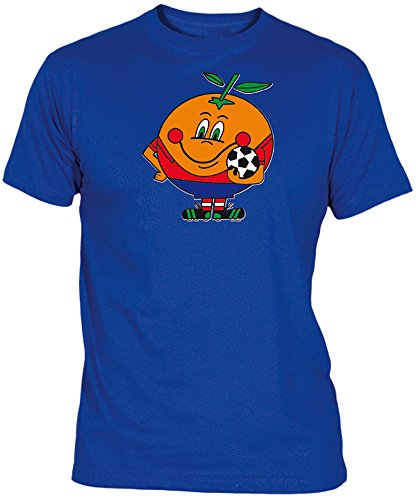 Desconocido Camiseta Naranjito Adulto/niño EGB ochenteras 80´s Retro (S, Azulón)