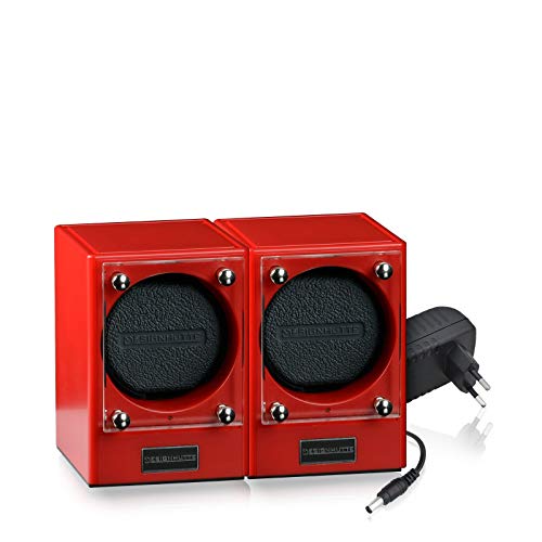 Design Piccolo Piccolors Limited Edition Sundown/rojo, juego de 2 para 2 relojes automáticos, sistema modular hasta 4 movimientos, se pueden conectar de forma inalámbrica por inducción
