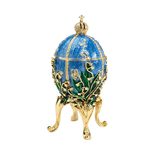 Design Toscano Empress Valentina Faberge-Style - Huevo esmaltado Coleccionable, Multicolor, 9x9x15 cm