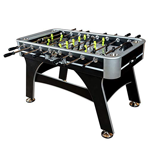 Devessport - Futbolín Metropolitan ideal para jugar con amigos - Gran tamaño - Profesional - Barras de metal - Mango de plástico - Con posavasos - Dispone de marcadores - Medidas: 143.5 x 76.2 x 86 Cm