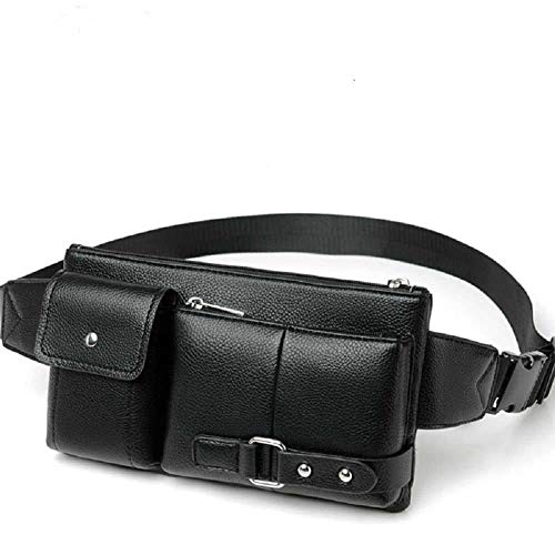 DFV mobile - Bolso de Piel Bandolera Riñonera para Ebook, Tablet y para GONEX Pace 2 (2020) - Negra