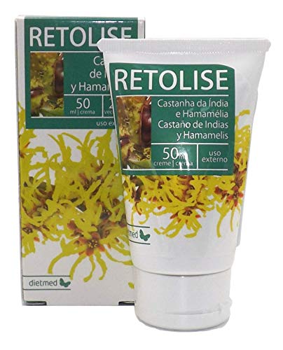 DIETMED Retolise crema para Hemorroides y fisuras anales, potente combinación de Hamamelis + Caléndula y Bálsamo del Perú, acción calmante y alivio del dolor, la inflamación, picor, sangrado