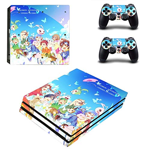 Digimon Adventure Digital Monster Ps4 Pro Skin Sticker Calcomanía para Playstation 4 Ps4 Console y 2 Controladores Skins Sticker Vinilo