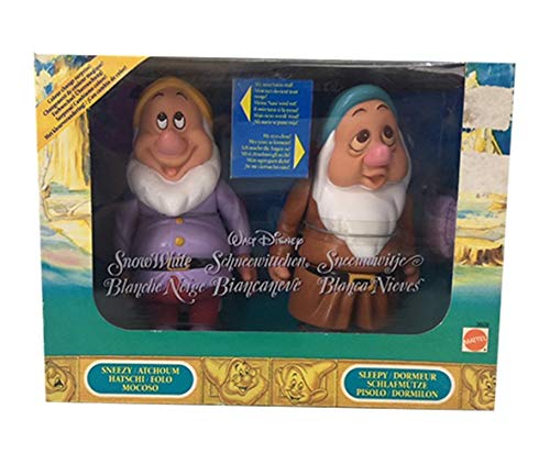 Disney Blancanieves y los siete enanos Eolo y Pisolo muñecas Vintage Mattel 1992