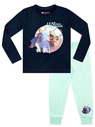 Disney Pijamas de Manga Larga para niñas El Reino del Hielo Ajuste Ceñido Frozen Multicolor 3-4 Años
