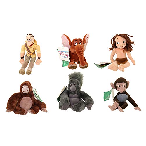 Disney Rare Tarzan Plush Bean Bag Complete Set with Kala, Terk, Tantor, Baby Baboon, Baby Young Tarzan, Clayton Mint with Tags Disney Rare Tarzan Plush Bean Bag Complete Set with Kala, Terk, Tantor, Baby Baboon, Baby Young Tarzan, Clayton Mint with Tags