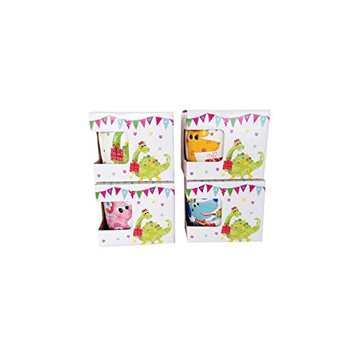 DISOK - Lote de 4 Taza En Caja De Regalo"Safari" - Tazas Originales Baratas para Regalos de Cumpleaños, Recuerdos de Comuniones DISOK - Lote de 4 Taza En Caja De Regalo"Safari" - Tazas Originales Baratas para Regalos de Cumpleaños, Recuerdos de Comuniones