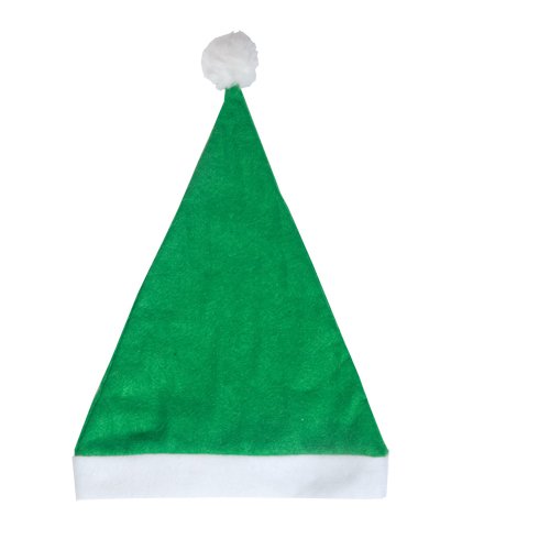 DISOK Lote de 50 Gorros de Papa Noel Verdes - Gorros de Papa Noel Verdes para Navidad Muy Baratos, Originales