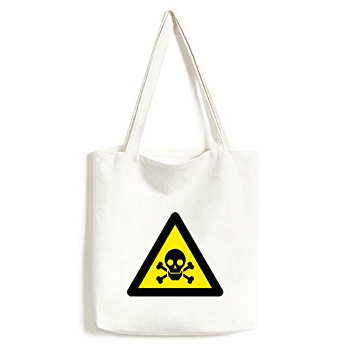 DIYthinker Advertencia Logo Avisos Símbolo Negro ionización radiación Triángulo de la Muestra del Signo de Moda Bolsa de Mano Diseño Ambientalmente Bolsas de Gran Capacidad Bolsas de la Compra