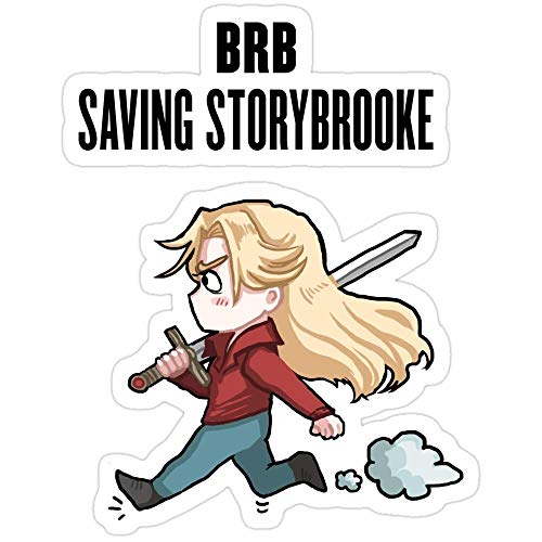 DKISEE 3 pegatinas BRB – Save Storybrooke para ordenador portátil, teléfono, coches, vinilo divertido pegatinas para ordenadores portátiles, guitarra, nevera, 4 pulgadas