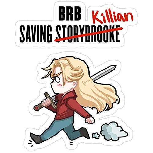 DKISEE 3 pegatinas BRB – Saving Killian, Once Upon A Time – Adhesivo decorativo para ordenador portátil, teléfono, coches, pegatinas para ordenadores portátiles, guitarra, nevera, 4 pulgadas