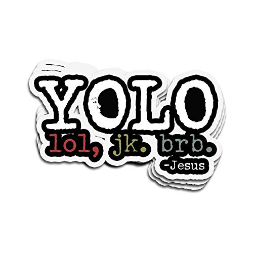 DKISEE 3 pegatinas de pared troqueladas Yolo Jk BRB Jesús Unisex Triblend Resurrección Domingo de Pascua 10,16 cm DKISEE 3 pegatinas de pared troqueladas Yolo Jk BRB Jesús Unisex Triblend Resurrección Domingo de Pascua 10,16 cm