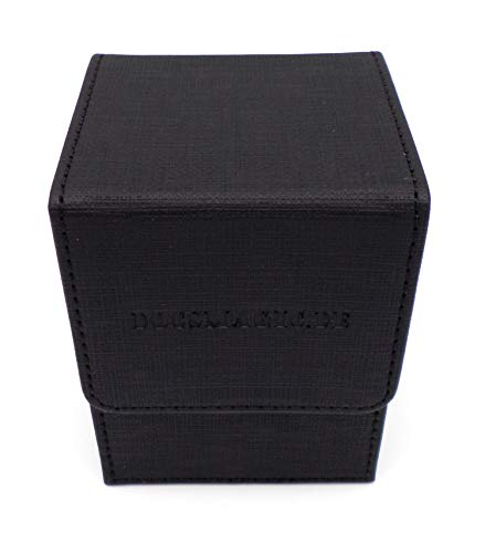 docsmagic.de Premium Magnetic Flip Box (100) Black + Deck Divider - MTG PKM YGO - Caja Negra