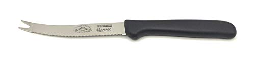 Doi Leons - Cuchillo para barman con hoja dentada de 11 cm. de dos puntas para cítricos. Ideal para lima, limón, naranja y pomelo