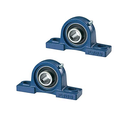 DOJA Industrial | Rodamientos con Soporte UCP 204 | Cojinetes de Bolas para Eje de 20mm | Pack de 2 unidades | Principales usos: Fresadoras, Impresora 3D, Bricolaje. DOJA Industrial | Rodamientos con Soporte UCP 204 | Cojinetes de Bolas para Eje de 20mm | Pack de 2 unidades | Principales usos: Fresadoras, Impresora 3D, Bricolaje.