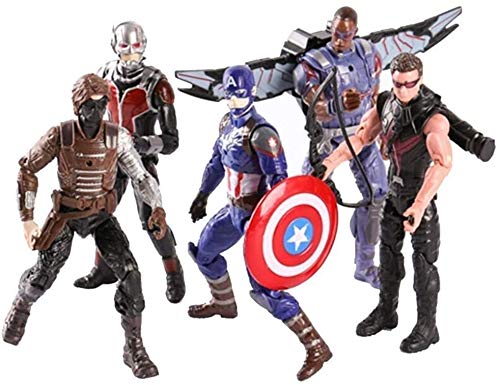 Dongyd Toys Vengadores 3/4 Titan Hero Series Toy Set Model - Capitán América/Guerrero de Invierno/Hombre de hormiga/Águila/Hawkeye personaje de acción - Juego de 5 piezas