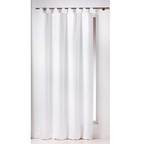 DOUCEUR D'INTERIEUR - 1600515, Cortina Trabillas, 140 X 260 Cm, Essentiel, Poliéster Liso, Blanco DOUCEUR D'INTERIEUR - 1600515, Cortina Trabillas, 140 X 260 Cm, Essentiel, Poliéster Liso, Blanco