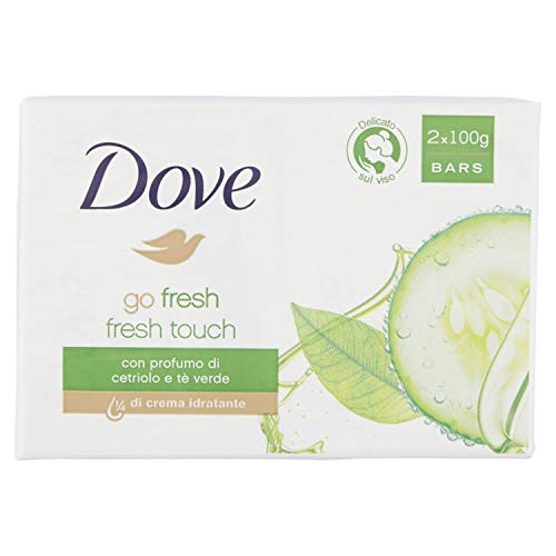 Dove Go Fresh Jabon Crema Pepino Y Te Verde Lote 2 X 100 Gr - 100 ml.