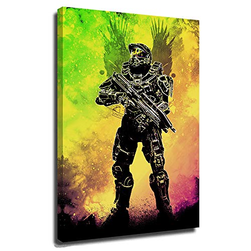 DRAGON VINES Halo Infinite Game Character Poster Popular Art Paintings Pintura Arte Arte Pintura Soul of Heroes Soul Of The Master Chief Collection 30,5 x 45,7 cm
