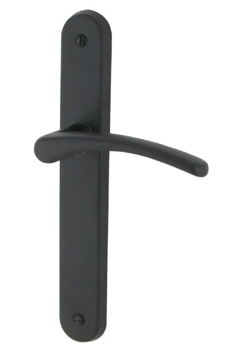 DT 2000 701910 - Tirador para puerta sobre placa cluses (aluminio mate, acero, sin ojo), color negro DT 2000 701910 - Tirador para puerta sobre placa cluses (aluminio mate, acero, sin ojo), color negro