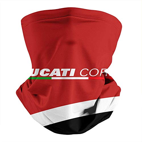 Ducati-Corse-Di-Ca-Ti- Calentador de Cuello Microfibra,Cuello Pañuelo Viento Polvo Prueba,Hombre Mujer Pañuelo de Cabeza,Polainas de Cuello Elástico,Bufanda Facial Unisex