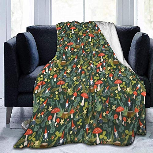 DWgatan Manta,Woodland Gnomes - Manta de Microfibra Ultra Suave, Manta de Hotel, cálida y acogedora, Manta difusa para Cama, sofá, Sala de Estar, Manta, Tapiz, 60"x 50" DWgatan Manta,Woodland Gnomes - Manta de Microfibra Ultra Suave, Manta de Hotel, cálida y acogedora, Manta difusa para Cama, sofá, Sala de Estar, Manta, Tapiz, 60"x 50"