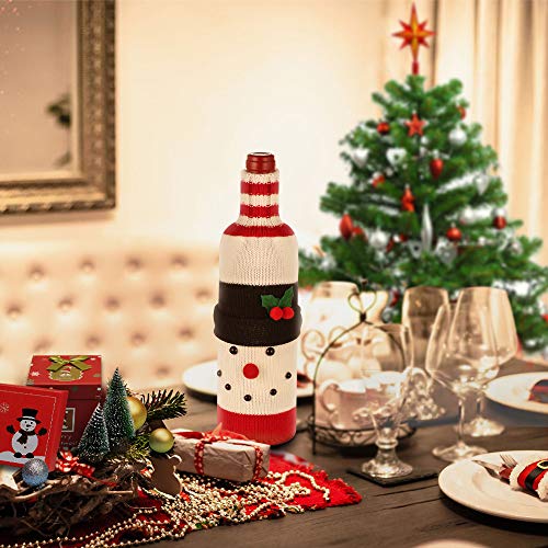 EasyAcc Christmas Wine Bottle Sweater Cover Santa Muñeco de nieve Diseño Vestido de botella de vino Casa de vacaciones Juegos de botellas de vino Regalo de Navidad Año nuevo Decoraciones para fiestas EasyAcc Christmas Wine Bottle Sweater Cover Santa Muñeco de nieve Diseño Vestido de botella de vino Casa de vacaciones Juegos de botellas de vino Regalo de Navidad Año nuevo Decoraciones para fiestas