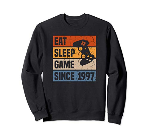 Eat Sleep Game Since 1997 24º Cumpleaños 24 Años Videojuego Sudadera