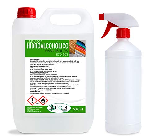 Ecosoluciones Químicas ECO-903 | 5 litros | Desinfectante Textil de aplicación directa por pulverización| Ideal para todo tipo ropa y calzado | Incluye Pulverizador