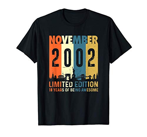 Edición limitada para 18 años, nacido en noviembre 2002 Camiseta Edición limitada para 18 años, nacido en noviembre 2002 Camiseta