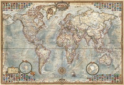 Educa-El Mundo, mapa político Miniature Puzzle, 1000 Piezas, multicolor (16764) Educa-El Mundo, mapa político Miniature Puzzle, 1000 Piezas, multicolor (16764)