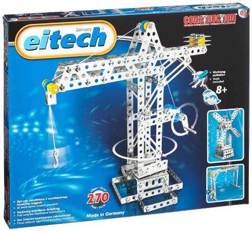 eitech 00005 - Juego de construcción con piezas de metal y 3 modelos, herramientas incluidas [Importado de Alemania] , color/modelo surtido