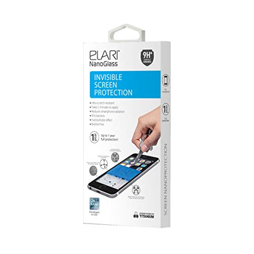 Elari NanoGlass, Protector de Pantalla de Vidrio líquido de Primera Calidad, Nano Revestimiento Invisible Que Protege la Pantalla de arañazos, desvía la radiación dañina y Mata Las bacterias. Elari NanoGlass, Protector de Pantalla de Vidrio líquido de Primera Calidad, Nano Revestimiento Invisible Que Protege la Pantalla de arañazos, desvía la radiación dañina y Mata Las bacterias.