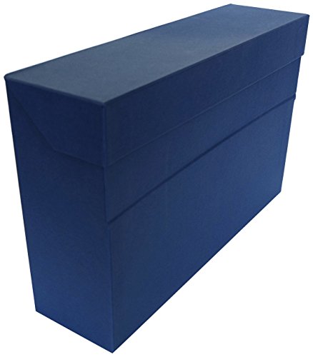 Elba 100580261 - Caja de transferencia de cartón forrado con tela, 10 cm, color azul