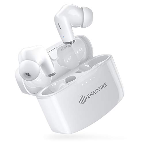 ENACFIRE E90 Auriculares inalámbricos Bluetooth V5.0, TWS Auriculares Deportivos, 8 Horas de reproducción/Cancelación de Ruido CVC 8.0/Control tactil/Graves Profundos Apt-X/Micrófonos duales/IPX8 ENACFIRE E90 Auriculares inalámbricos Bluetooth V5.0, TWS Auriculares Deportivos, 8 Horas de reproducción/Cancelación de Ruido CVC 8.0/Control tactil/Graves Profundos Apt-X/Micrófonos duales/IPX8