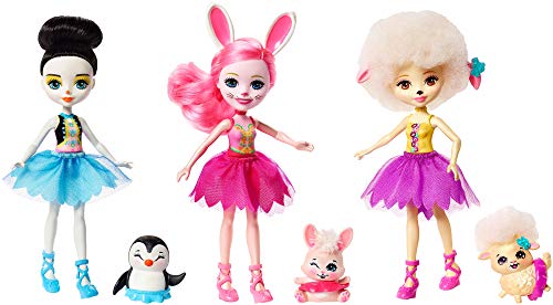 Enchantimals - Pack de 3 muñecas ballet, edad recomandada: 4 - 10 años - (Mattel FRH85), FRH55