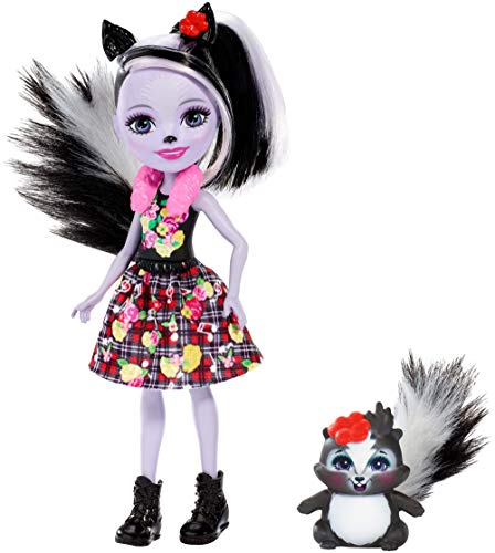 Enchantimals Sage Skunk y Caper, muñeca con mascota (Mattel FXM72)