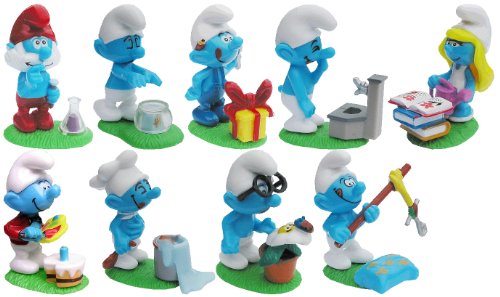 'Enfants Surprise Figurines de 9 Schtroumpf taux de la série "Total verschlumpft de 2008 (complet) 'Enfants Surprise Figurines de 9 Schtroumpf taux de la série "Total verschlumpft de 2008 (complet)