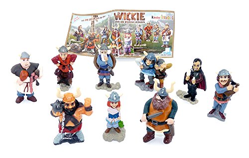 Enfants Surprise, tous les 9 Figurines de Wickie et les hommes forts avec 1 Notice pour série (complet Phrases)