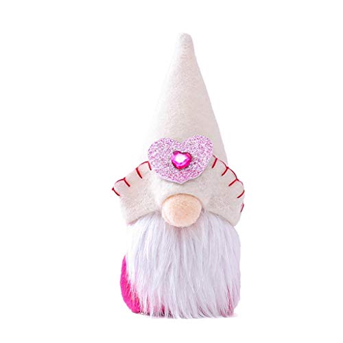 erticvtiu Linhuahua - Muñeca de peluche con forma de corazón y gnomos, hecha a mano, figuras de elfo enano erticvtiu Linhuahua - Muñeca de peluche con forma de corazón y gnomos, hecha a mano, figuras de elfo enano