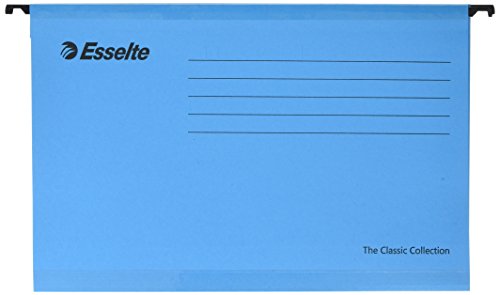 Esselte Pendaflex - Carpeta con ganchos para colgar (tamaño folio, 25 unidades), color azul