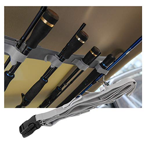 Estante de Almacenamiento de Bastones de Pesca Soporte de Caña Pescar de Techo de 5 Cañas Ajustable, Paquete de 2 Correas para Cinturón de Transporte Varillas para Vehículos Sticks Storage para Furgon Estante de Almacenamiento de Bastones de Pesca Soporte de Caña Pescar de Techo de 5 Cañas Ajustable, Paquete de 2 Correas para Cinturón de Transporte Varillas para Vehículos Sticks Storage para Furgon