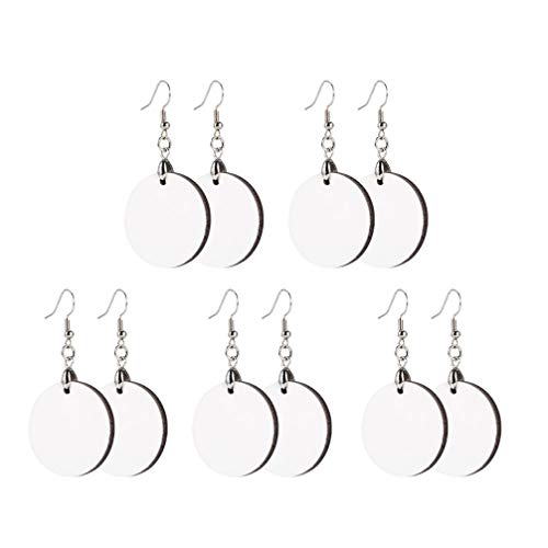 EXCEART 5 Pares de Pendientes de Sublimación Pendientes de Gancho de Alambre de Transferencia de Calor en Blanco Pendientes de Pendiente de Lágrima de Madera sin Terminar con Ganchos para EXCEART 5 Pares de Pendientes de Sublimación Pendientes de Gancho de Alambre de Transferencia de Calor en Blanco Pendientes de Pendiente de Lágrima de Madera sin Terminar con Ganchos para