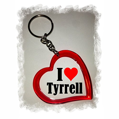 EXCLUSIVO: Llavero del corazón "I Love Tyrrell" , una gran idea para un regalo para su pareja, familiares y muchos más! - socios remolques, encantos encantos mochila, bolso, encantos del amor, te, amigos, amantes del amor, accesorio, Amo, Made in Germany.