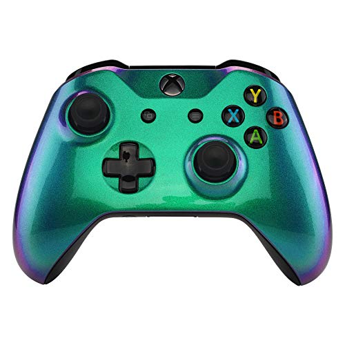 eXtremeRate Carcasa para Xbox One S X Funda Delantera Protectora de la Placa Frontal Cubierta de reemplazo para Mando del Xbox One S y Xbox One X (Model 1708) Camaleónica de Verde a Violeta eXtremeRate Carcasa para Xbox One S X Funda Delantera Protectora de la Placa Frontal Cubierta de reemplazo para Mando del Xbox One S y Xbox One X (Model 1708) Camaleónica de Verde a Violeta