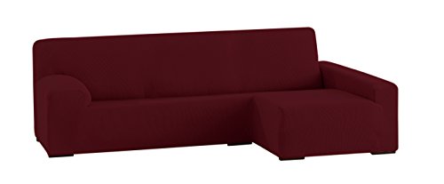 Eysa Funda chaise longue elástica, Textura, GRANATE, Tres Plazas