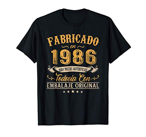 Fabricado En 1986 Regalo Para Hombre 35 Años Cumpleaños Camiseta
