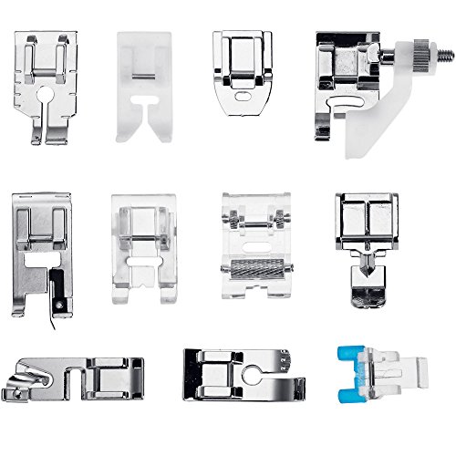 Faburo 11 Piezas Prensatelas Accesorios para Máquina de coser Faburo 11 Piezas Prensatelas Accesorios para Máquina de coser