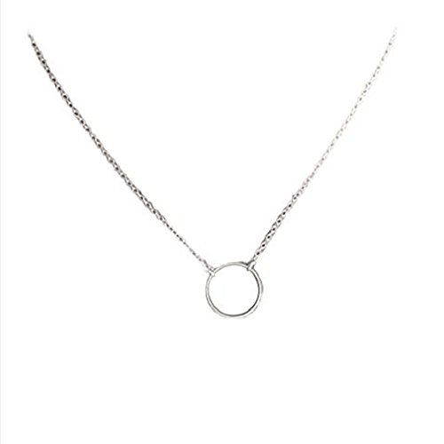 FAMILIZO Mujeres Sencillo pequeño círculo de las borlas del encanto de la cadena collar de la aleación de Bohemia Bar FAMILIZO Mujeres Sencillo pequeño círculo de las borlas del encanto de la cadena collar de la aleación de Bohemia Bar